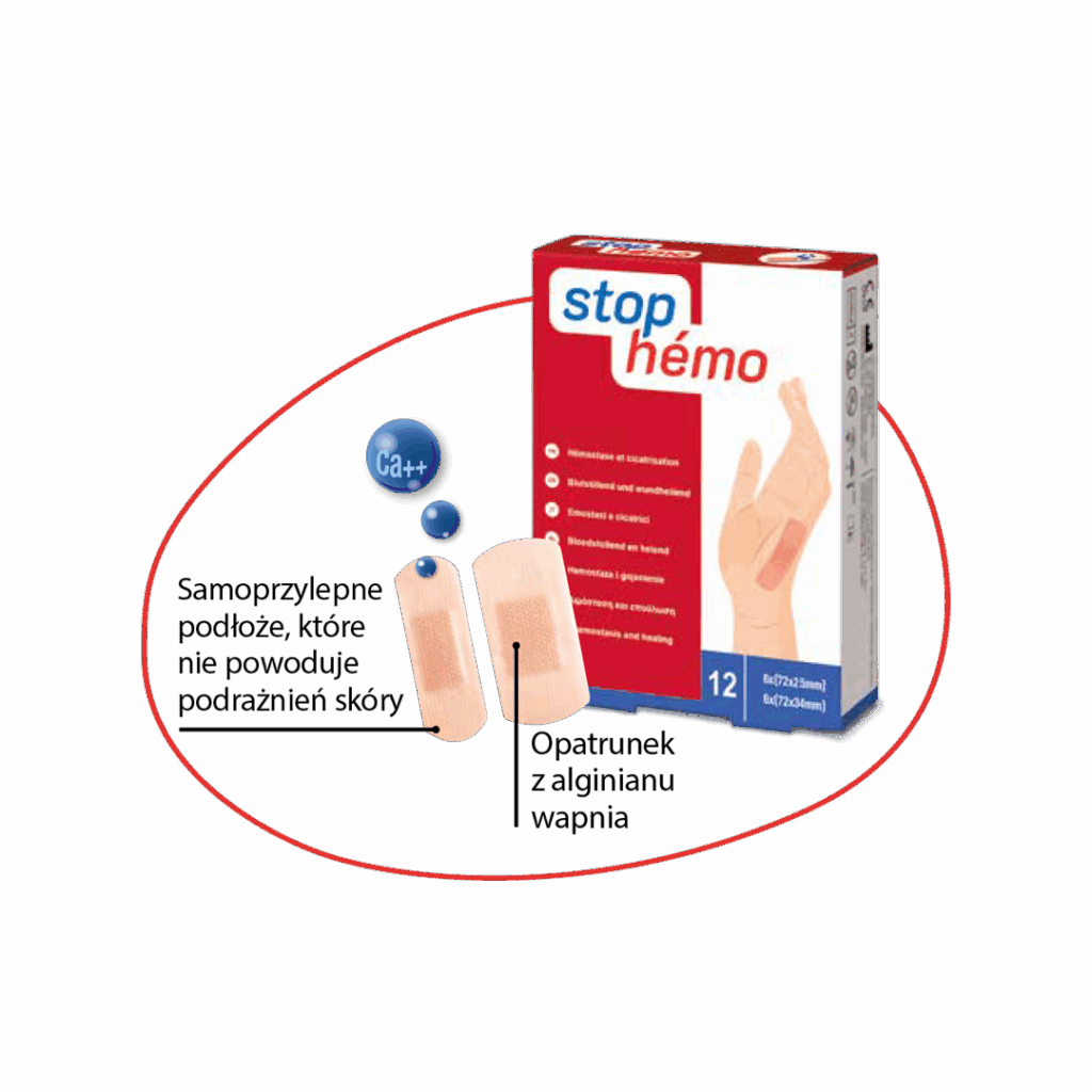 Plastry Stop Hemo - opakowanie z zawartością